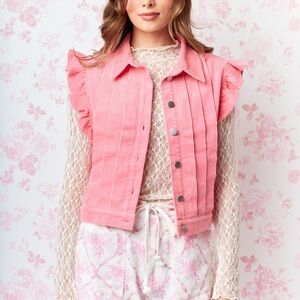 Brynn Ruffled Corduroy Vest